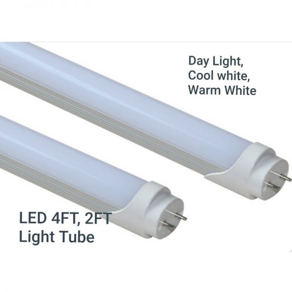 LED 4FT, 2FT Light Tube – Day Light, Cool White, Warm White